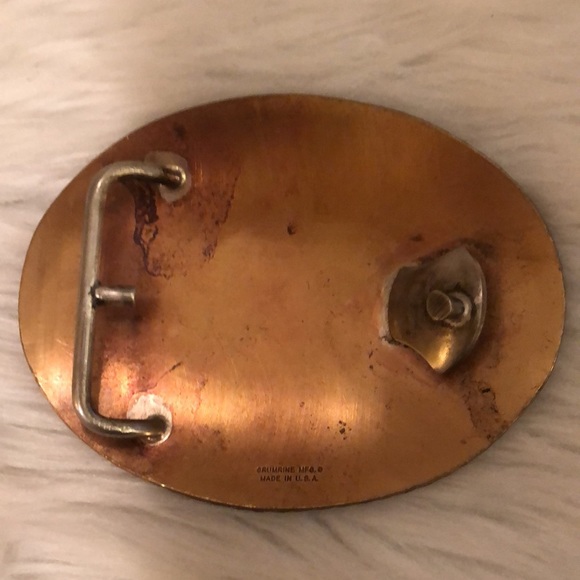 Crumrine Mfg Bronze Horse Head Belt Buckle Vintage - Picture 3 of 4